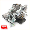 Silver metallic 1.6L carburetor assembly with brass fittings and chrome accents for 1972-1978 Toyota Hilux RN20 RN25