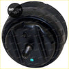 Black rubber brake master cylinder with a metallic threaded bolt shown from the back for ford falcon ba bf engine mount