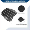 Black carbon fiber 10 x car pillar window trim covers for toyota rav4 2019-2023 with textured woven pattern