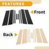 Black and beige plastic car door trim inserts for front and back panels fit toyota rav4 2020-2021 pillar window covers