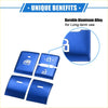 Blue durable aluminum alloy key cover caps with lock and envelope icons for 10x toyota highlander window switch trim