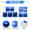 Blue polished aluminum alloy car window switch button covers with embossed lock and window icons for toyota highlander