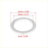 Silver tone metal flat washer 24mm outer 18mm inner diameter 2mm thick oil drain plug gasket for toyota