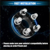 Black and chrome wheel adapter with five lug nut style bolts for fast installation on toyota tundra sequoia m14x1.5