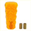 Orange translucent acrylic resin diamond hex gear shift knob with faceted geometric design for car manual shifting