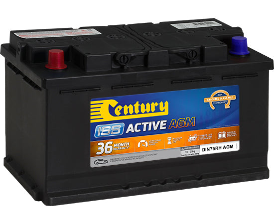 Century Batteries DIN75RH AGM ISS Battery 118116