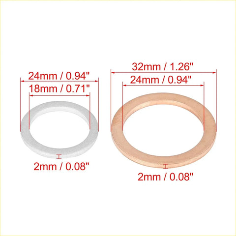 12 x Oil Drain Plug Gaskets for Toyota (12157-10010 90430-24003)