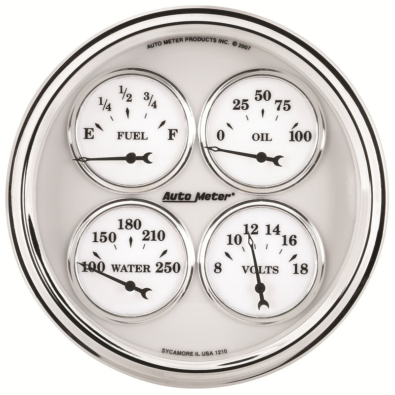 AutoMeter Old Tyme White II 5in Quad AU1210