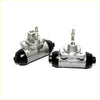 Silver metal 13/16 rear wheel brake cylinder for nissan atlas ud condor f23 with black rubber seals and threaded fittings