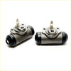 Pair of metallic gray 15/16 rear wheel brake cylinders with black rubber end caps for toyota hilux rn90 vzn85 vzn90