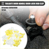 15 pair yellow and white plastic tailgate door handle lock rod clips for toyota shown from the back side
