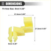 Yellow plastic corner clip with 8mm hole and 21.5mm length for tailgate door handle lock rods toyota