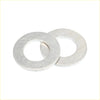 Two silver metal m12 engine oil drain screw gaskets with flat textured design for toyota prius 2001-2005