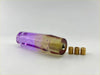 Purple and gold gradient acrylic 15cm bubble gear shift knob with faceted design for car customization