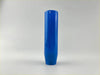 A sleek royal blue metallic resin gear knob with a glossy cylindrical shape and tapered base measuring 15cm