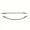 Black insulated 18 inch tail gate cable with silver ring terminals and mounting hardware for Nissan Titan