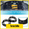 Black 18mm front coil strut spacer with silver bolts for Toyota Hilux FJ Cruiser 120 and Prado models