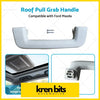 White plastic roof pull grab handle compatible with ford ranger t6 t7 and mazda bt50 vehicles