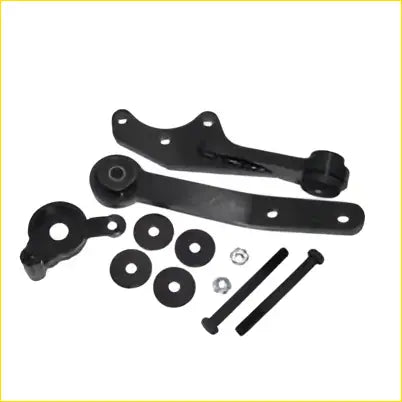 Black metal suspension control arm kit with rubber bushings and bolts for 2 to 4 inch lift front diff drop toyota hilux