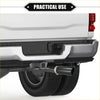 Black stainless steel 2.8 inch inlet exhaust tip with polished finish and flanged connection for toyota tacoma