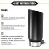 Black matte finished 2.8 inch inlet 8.5 inch length exhaust tip with silver clamp for toyota tacoma tailpipe
