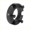 Black autohaulx wheel hub adapter with four bolts and heavy-duty machined design for tundra front leveling kit