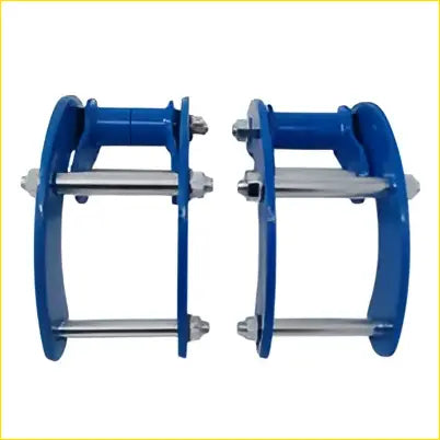 Blue metal rear leaf spring shackles with silver bolts for 2 inch lift kit fit for mitsubishi triton ml mn