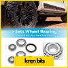 Two sets front wheel bearing kit in black and silver metal suitable for toyota hilux hiace dyna granvia models
