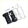 Black aluminum engine valve cover set for ford f150 transit150 with matching black rubber gaskets and metal fasteners