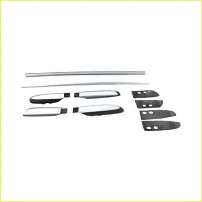 Silver aluminum roof rails rack bars with black rubberized grip pads for 2013-2019 toyota rav4