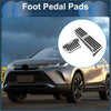 2 x silver metallic automatic foot accelerator pedal covers for Toyota Harrier with sleek ribbed design for grip and durability