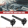 Black automotive ignition coil with cylindrical body and rectangular bracket for Toyota Tercel 1995 to 1999