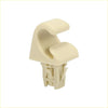 Beige plastic car door handle pull clip for toyota highlander sun visor hook clip 2001-2023 shown from back side