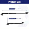 Black metal gas spring with extended and compressed lengths shown for boot gas struts toyota landcruiser 1990-1997 lift