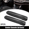 Black carbon fiber textured car center console armrest lid covers for toyota sienna 2021 2022 set of 2