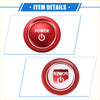 Red circular glossy car engine start ignition power button cover with white power text for Toyota Sienna