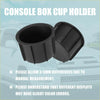 Black plastic console box cup holder insert with ribbed sides and flat base for toyota 4runner 2010-2020
