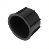 Black plastic cylindrical cup holder insert with ridged exterior and smooth interior for toyota 4runner console box