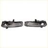 2 black plastic and clear lens fog light assemblies for driver and passenger side jeep grand cherokee 2017 to 2021