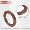 Brown rubber engine crankshaft oil seal ring with reinforced edges and textured inner surface for toyota tacoma