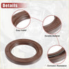 Brown rubber engine crankshaft seal with metallic inner ring for toyota avalon 2005-2018 front view
