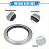 Silver metal engine crankshaft seal with black rubber gasket for toyota land cruiser 1998-2007