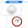 Silver and red circular engine start ignition button covers with power text and symbol for Toyota Sienna 2022-2023