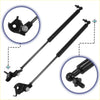 Black metal gas lift struts with ball joints and mounting brackets for toyota 80 series bonnet 1990 to 1997