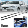 Black metal gas struts front bonnet lift supports for toyota avalon 2013-2018 with toyota camry and blue sedan background