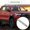 Black plastic side mirror cover for toyota hilux pickup shown from the back side in front weatherstrip window seals set