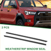 Black rubber weatherstrip window seal for toyota hilux vigo pickup truck front left and right sides 2005-2014