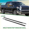 Black rubber 2 x front left and right weatherstrip window seals for toyota tundra 4wd ute offroad use