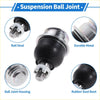 Silver and black front lower ball joints for toyota tacoma with metal housing rubber boot and threaded ball stud