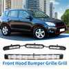 Black plastic front lower bonnet bumper grille for toyota rav4 2006-2008 shown from the back side